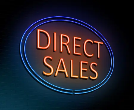 83732510 - 3d illustration depicting an illuminated neon sign with a direct sales concept.