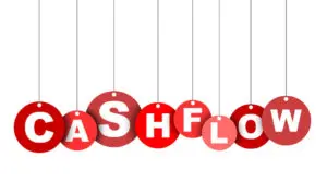 red easy vector illustration isolated circle tag banner cashflow. this element is well adapted for web design.